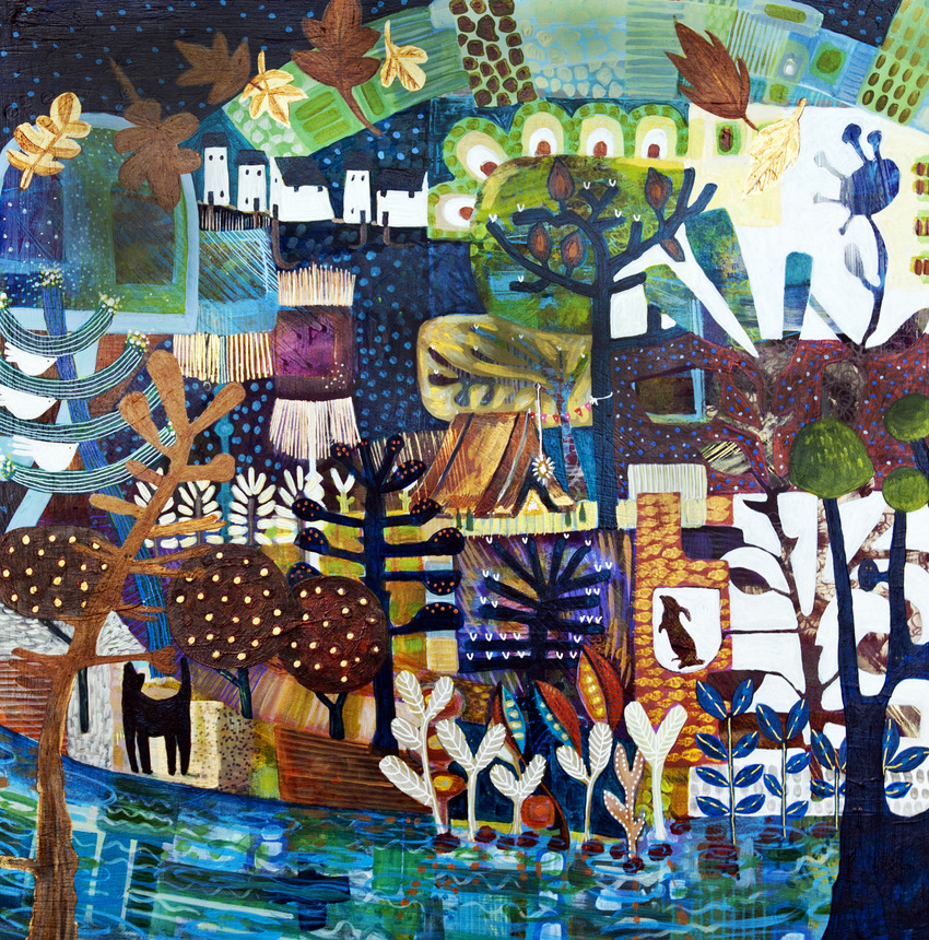 Glamping in Autumn 40x40 sold