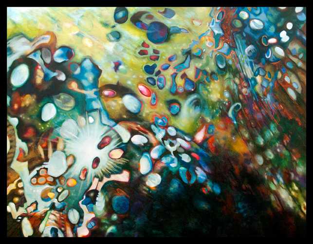 Beneath the Surface 103x82cm - black battening